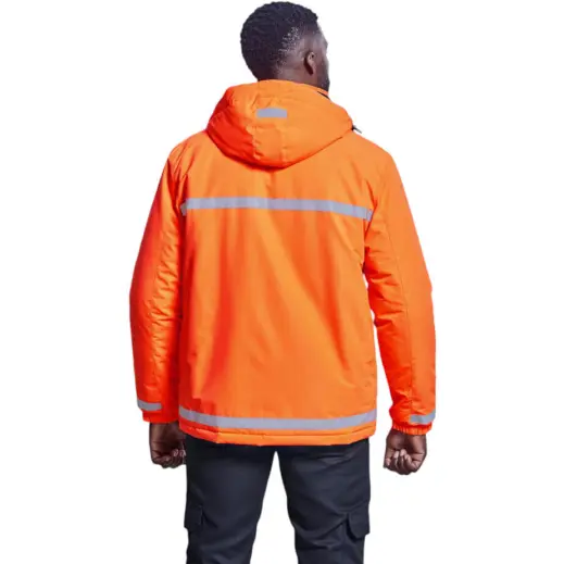 Defender Hi-Viz Jacket Back Main With Hood